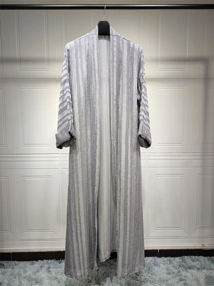 Saviig Ramadan Eid Mubarak Kaftan Robe Kimono Abaya Dress Muslim Women