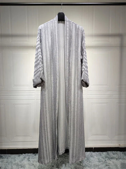 Saviig Ramadan Eid Mubarak Kaftan Robe Kimono Abaya Dress Muslim Women
