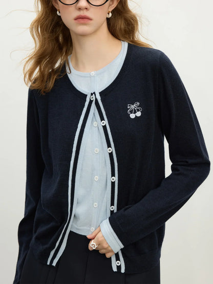 Saviig Wool Knit Cardigan: Elegant & Warm Top for 2025 Spring