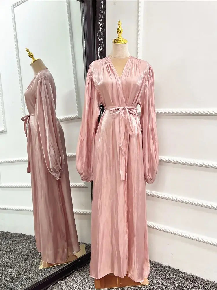 Saviig Kimono Style Kaftan Abaya for Women - Islamic Long Robe Dress