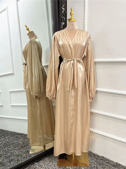 Saviig Kimono Style Kaftan Abaya for Women - Islamic Long Robe Dress