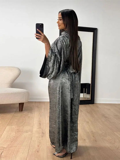 Saviig Shiny Satin Abaya Dubai Luxury 2025 Women Kaftan Dress Muslim Islam Abayas