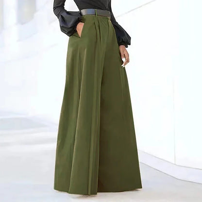 Saviig Wide Leg Flared Pants | High Waist Comfy Baggy Trousers