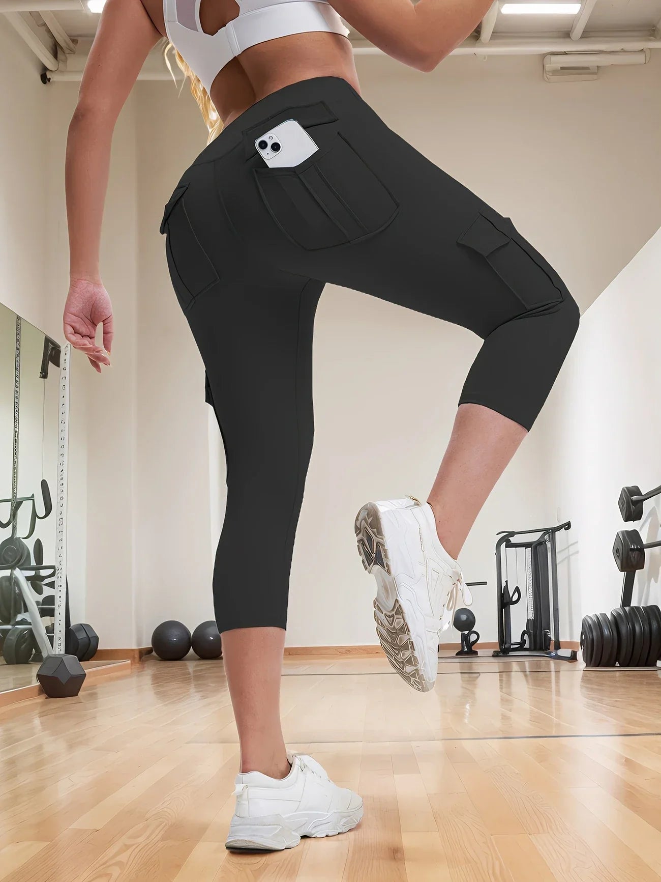 Saviig High Waist 4-Pocket Yoga Leggings for Women - Fitness & Running Gear