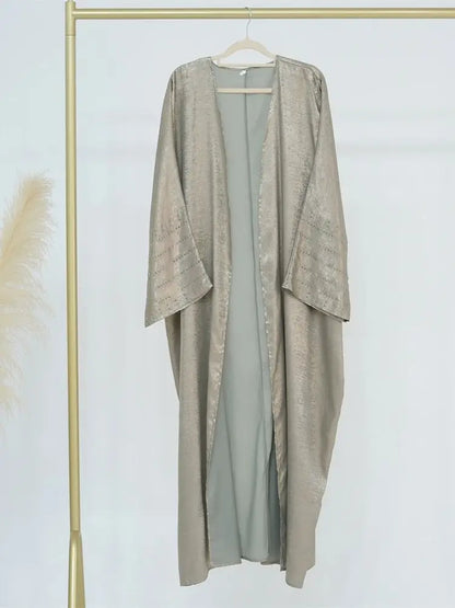 Saviig Shiny Satin Kimono Abaya Dubai Luxury 2024 - Muslim Women's Caftan