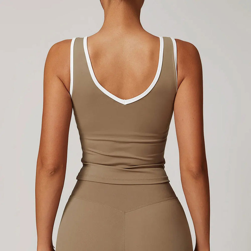 Saviig Push-Up Backless Sports Bra for Yoga Gym Fitness
