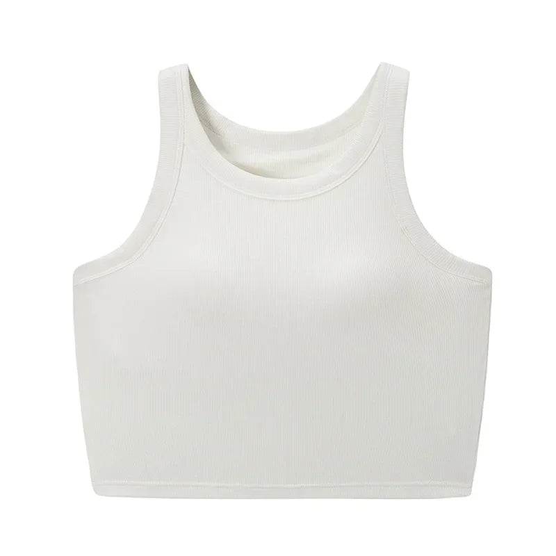 Saviig Modal Bra Top: Chest Pad Vest Camisole Crop for Women