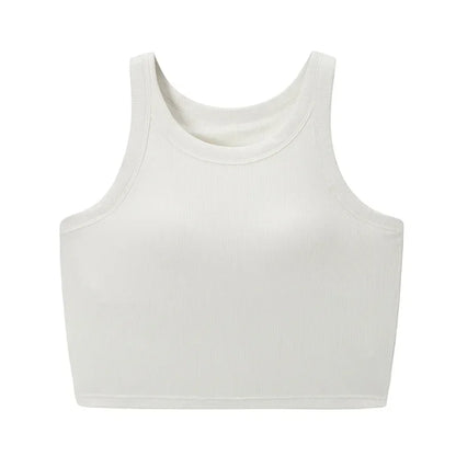 Saviig Modal Bra Top: Chest Pad Vest Camisole Crop for Women