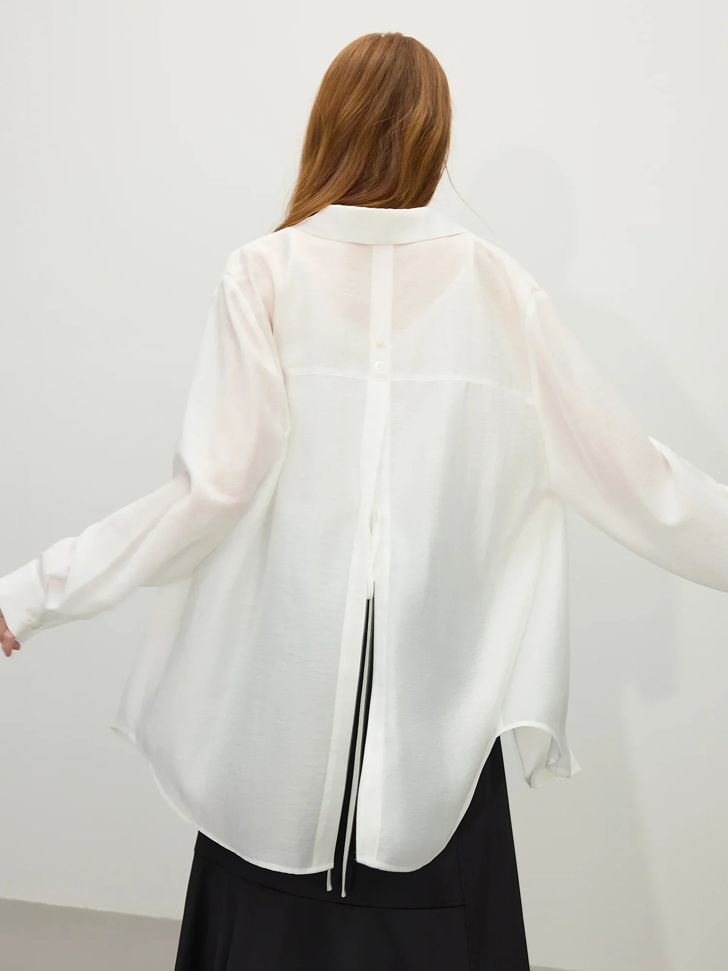 Saviig Tencel Acetate Sun Shirt - Lightweight UPF50+ Long Sleeve Cover-Up
