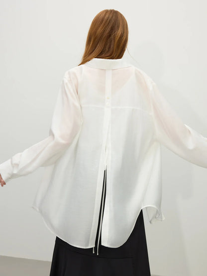 Saviig Tencel Acetate Sun Shirt - Lightweight UPF50+ Long Sleeve Cover-Up