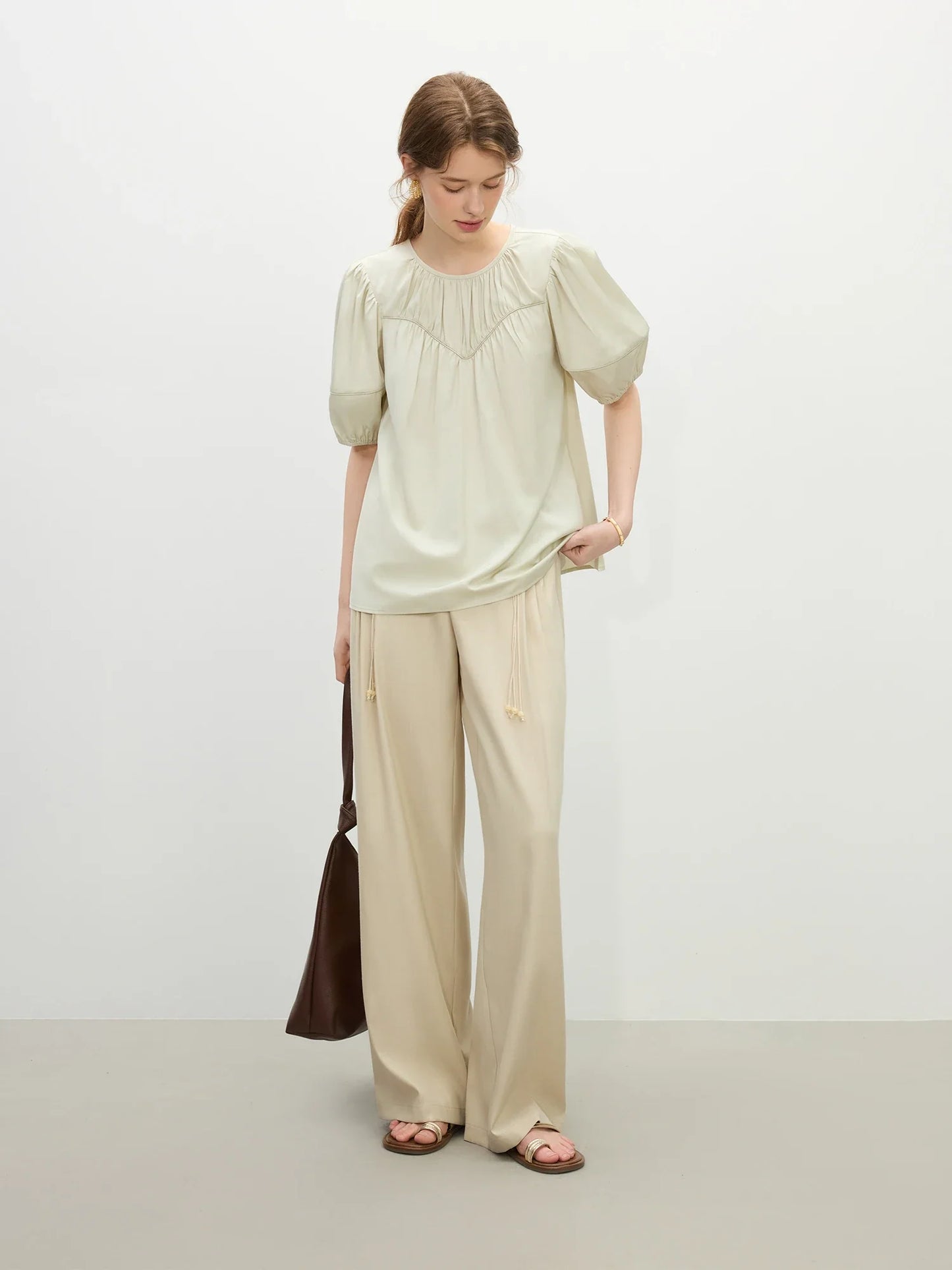 Saviig Linen Shirt: French Elegant Summer Top for Women