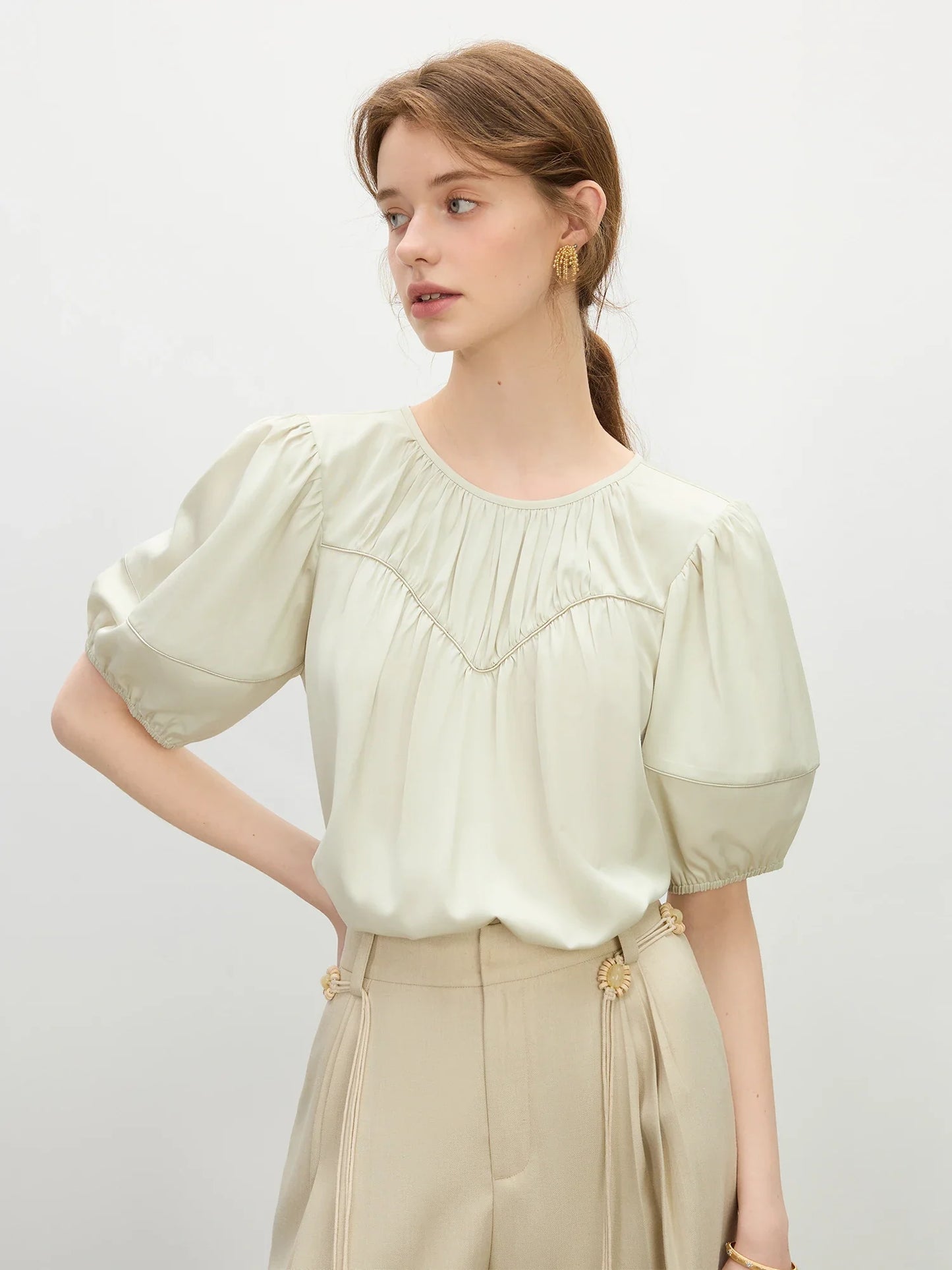 Saviig Linen Shirt: French Elegant Summer Top for Women