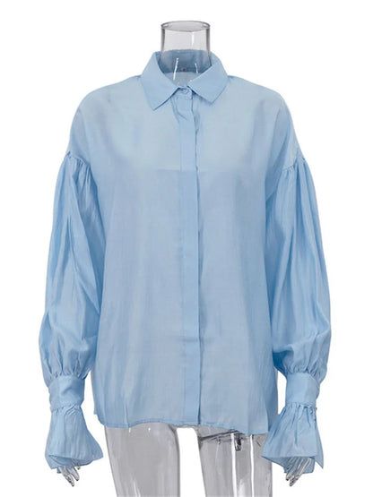 Saviig Women's Sheer Long Sleeve Cardigan Coat - Casual and Elegant Summer Blouse