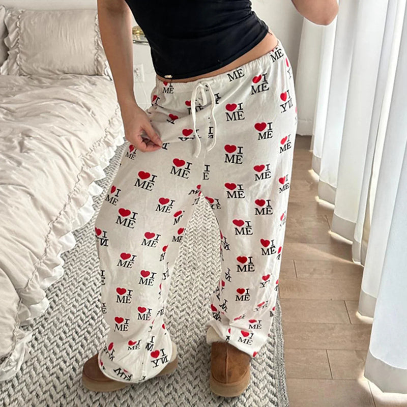 Saviig High-Waisted Printed Pajama Pants for Women