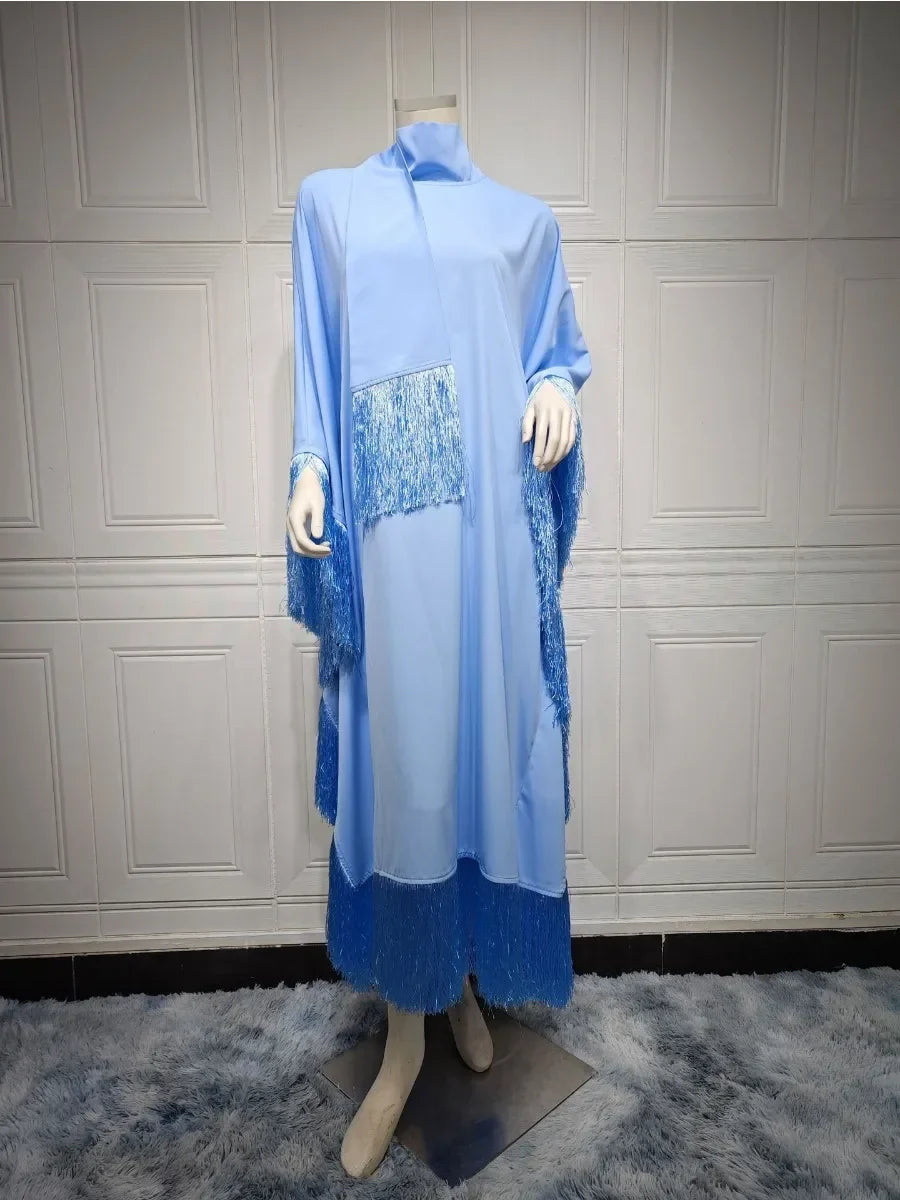 Saviig Ramadan Eid Muslim Women's Elegant Caftan Abaya Party Dress