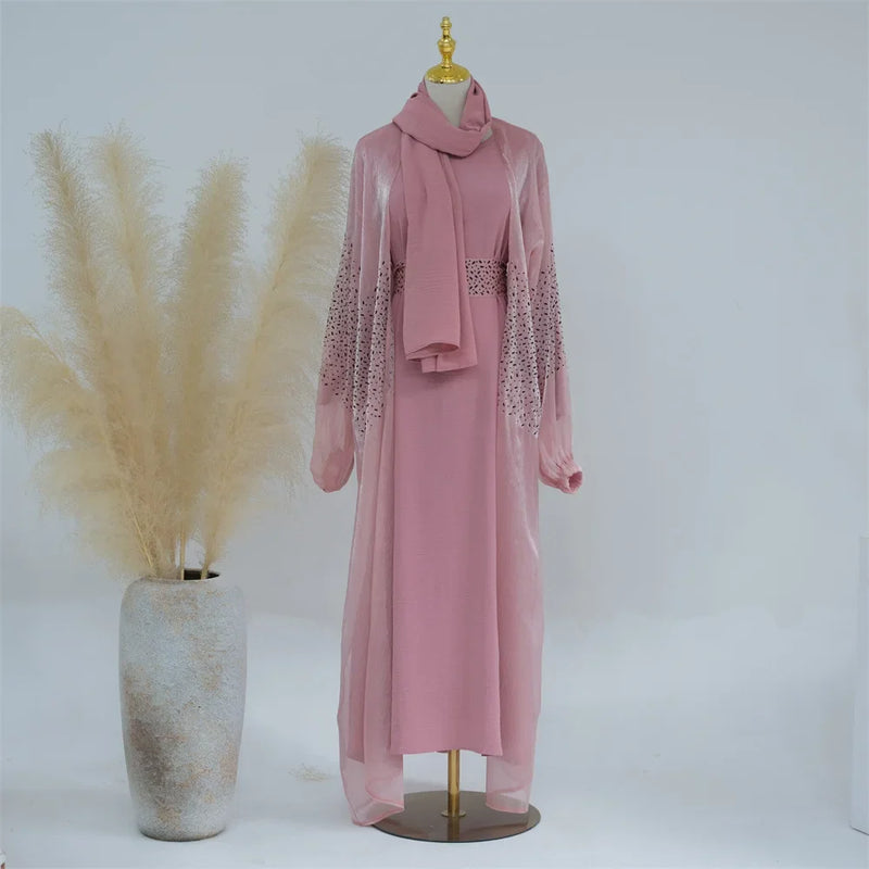 Saviig Ramadan Kaftan Abaya 2 Piece Set for Women