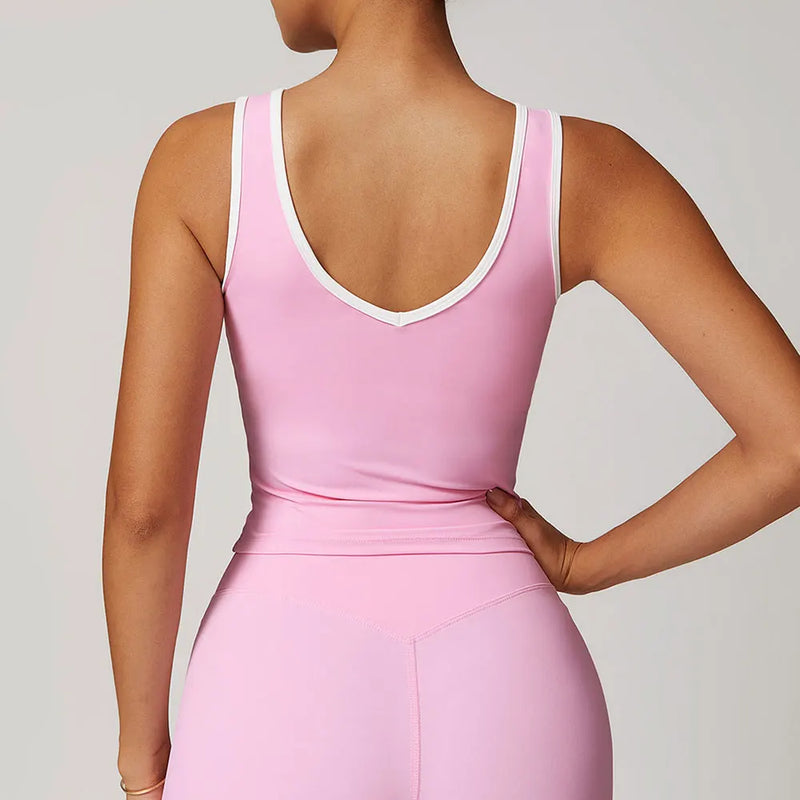 Saviig Push-Up Backless Sports Bra for Yoga Gym Fitness