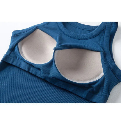 Saviig Modal Bra Top: Chest Pad Vest Camisole Crop for Women