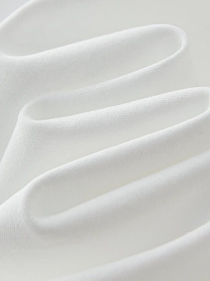 Saviig Short-sleeved Twisted Pleated T-shirt: Design-inspired Asymmetric Solid Color for Women