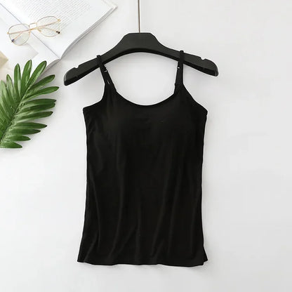 Saviig Seamless Padded Camisole Tank Top - Plus Size Slim Fit