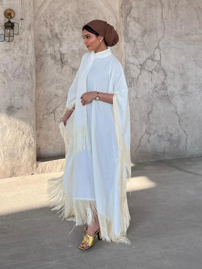Saviig Ramadan Eid Muslim Women's Elegant Caftan Abaya Party Dress