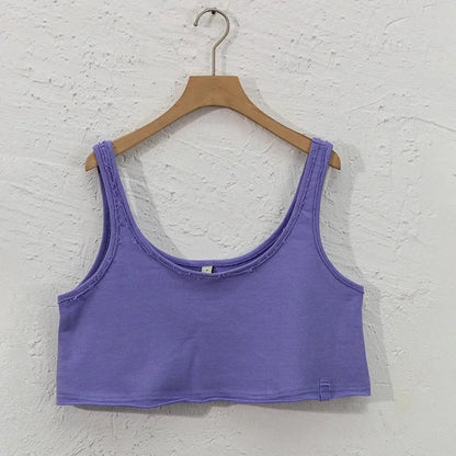 Saviig Backless Cotton Crop Top for Women - Summer 2025 Fashion