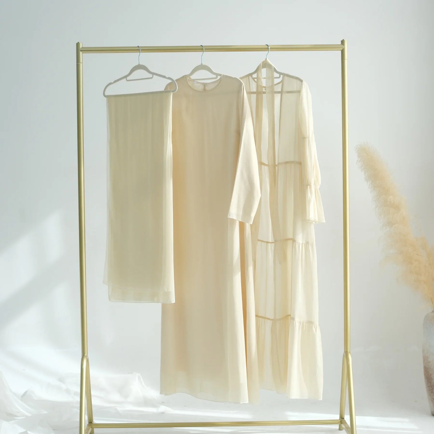 Saviig Chiffon Abaya Set for Modest Islamic Evening Parties