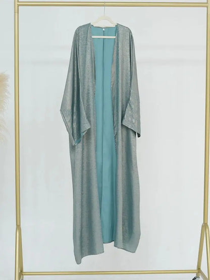 Saviig Shiny Satin Kimono Abaya Dubai Luxury 2024 - Muslim Women's Caftan