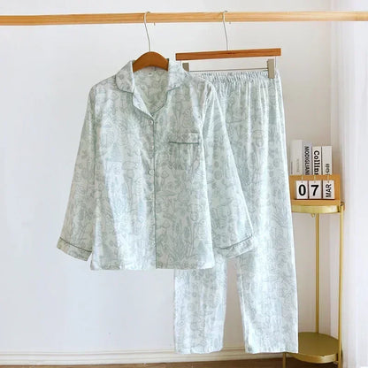 Saviig Maple Leaf Pajama Set - 100% Cotton Sleepwear