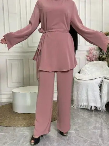 Saviig Dubai Abaya Hijab Kaftan Set for Muslim Women