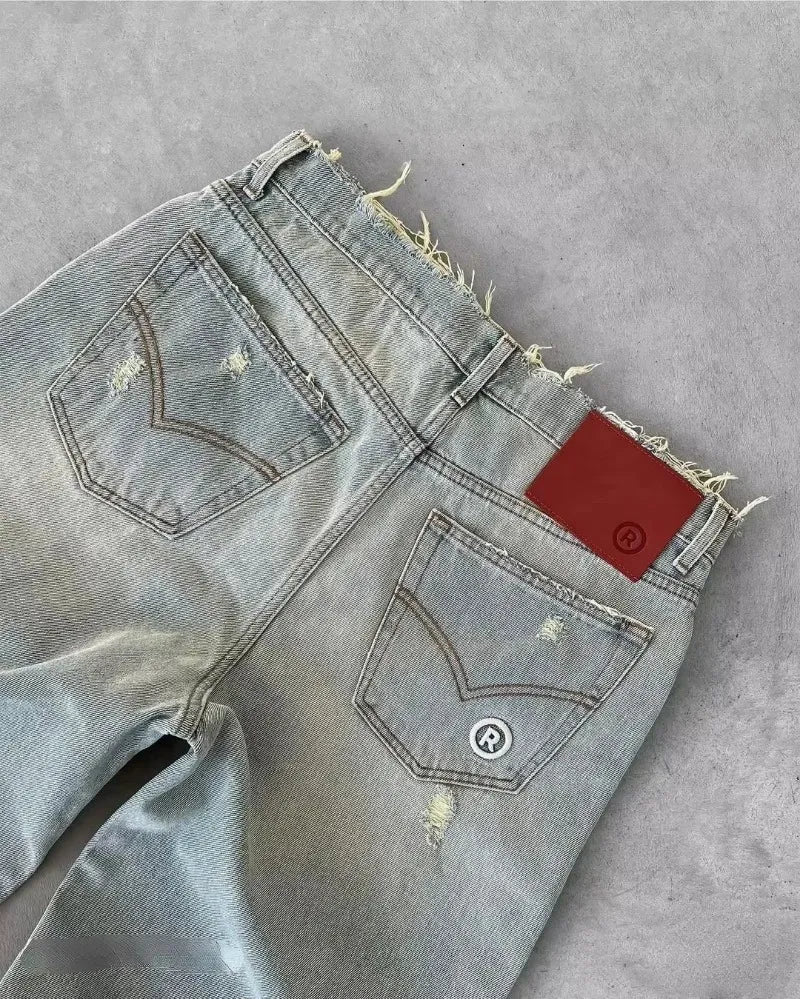 Saviig Vintage High Waist Wide Leg Jeans for Women & Men