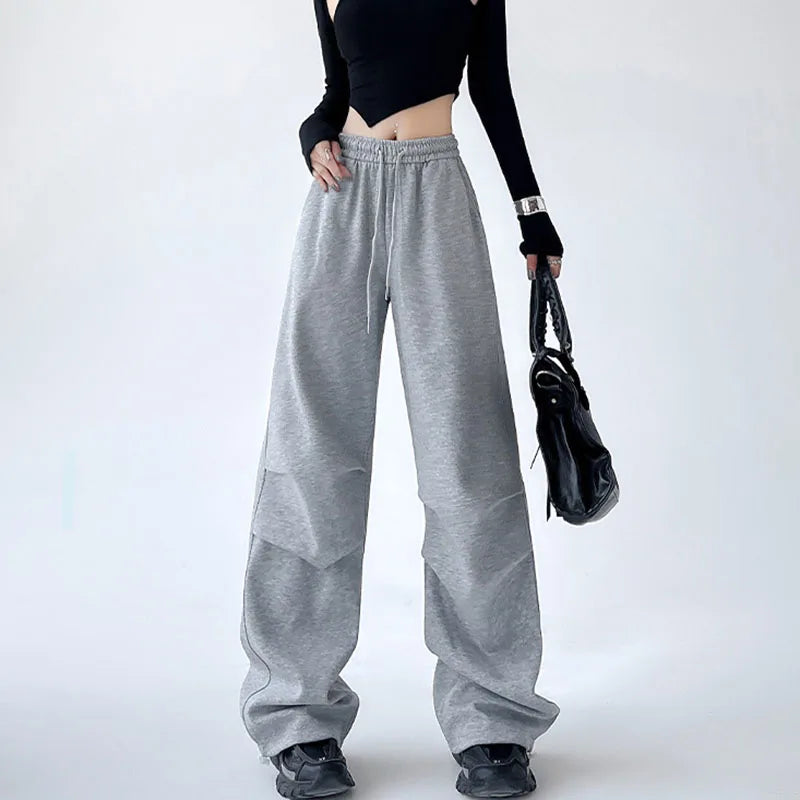 Saviig Wide Leg Drawstring Sweatpants Women's Casual Baggy Joggers