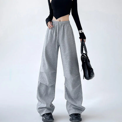 Saviig Wide Leg Drawstring Sweatpants Women's Casual Baggy Joggers