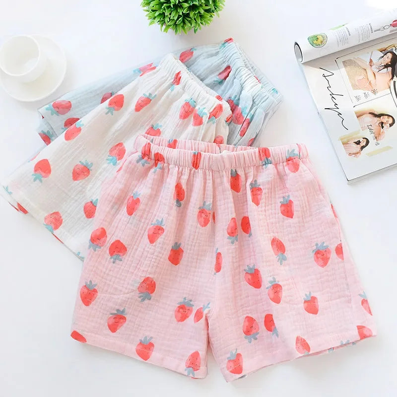 Saviig Leopard Print Couple Shorts: Soft Cotton Crepe, Large Size, Cute Home Pants