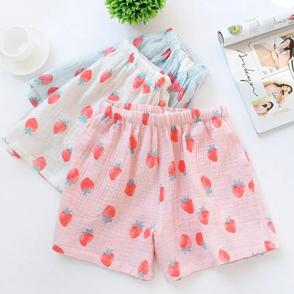 Saviig Leopard Print Couple Shorts: Soft Cotton Crepe, Large Size, Cute Home Pants