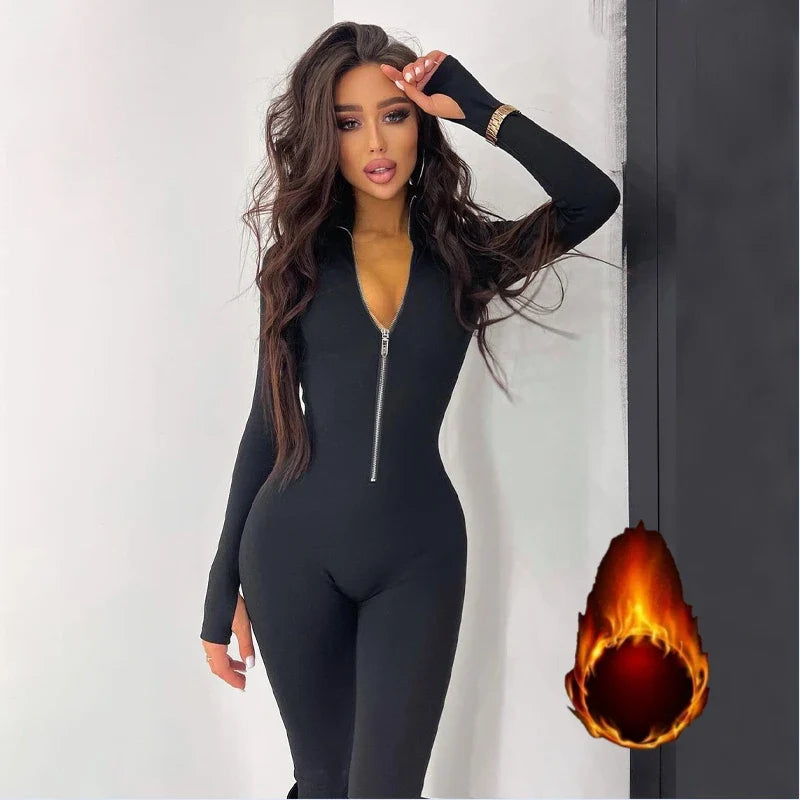 Saviig Women's Ski Jumpsuit | Long Sleeve Streetwear Romper