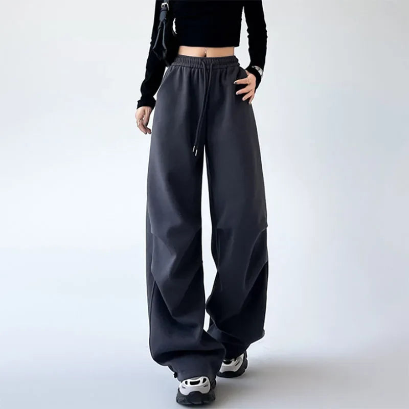 Saviig Wide Leg Drawstring Sweatpants Women's Casual Baggy Joggers