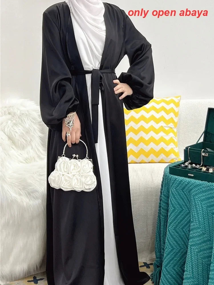 Saviig Summer Puff Sleeve Modest Abaya Dress for Women