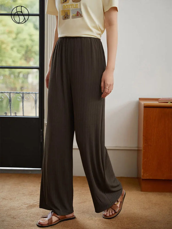 Saviig Icy Elastic Knit Mochi Pants for Women - Summer Casual Comfort