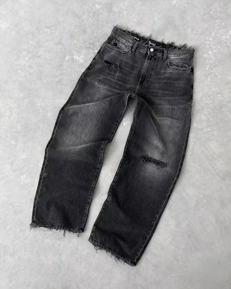 Saviig Vintage High Waist Wide Leg Jeans for Women & Men