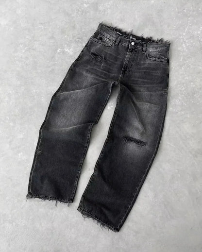 Saviig Vintage High Waist Wide Leg Jeans for Women & Men