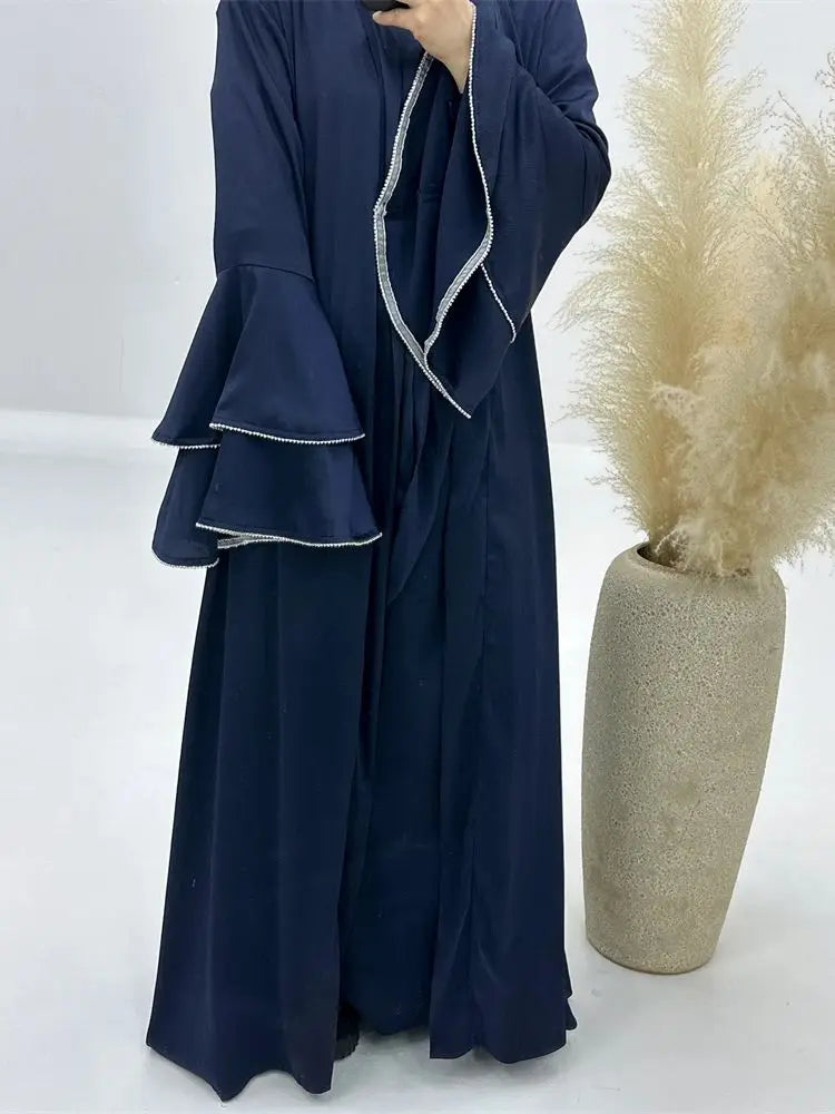 Saviig Ramadan Eid Abaya Set with Hijab & Kimono for Muslim Women