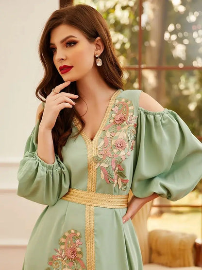 Saviig Ramadan Eid Kaftan Abaya Luxury Dress for Women Muslim Fashion