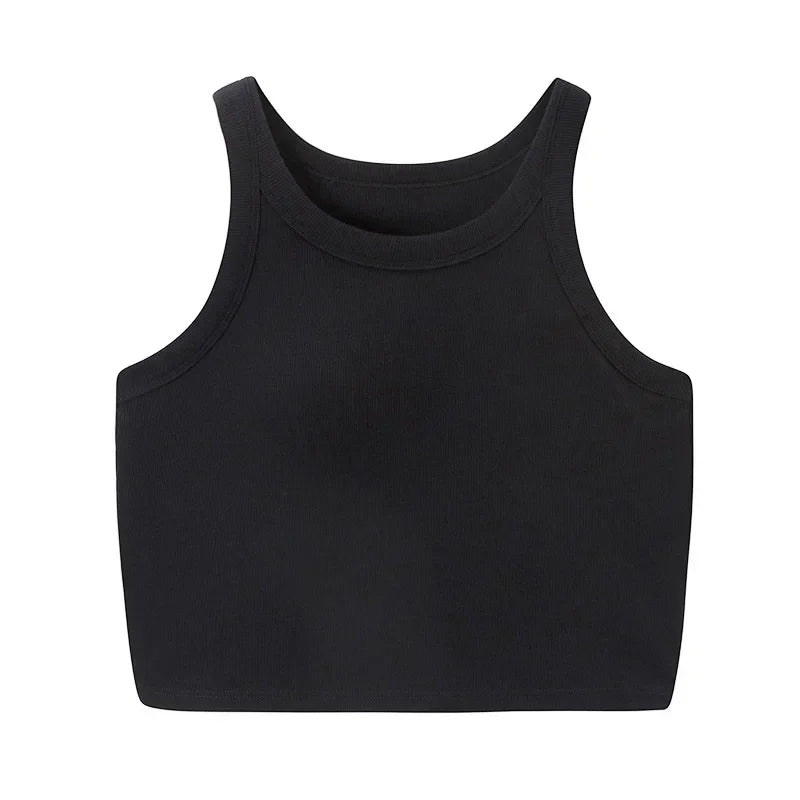 Saviig Modal Bra Top: Chest Pad Vest Camisole Crop for Women