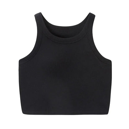Saviig Modal Bra Top: Chest Pad Vest Camisole Crop for Women