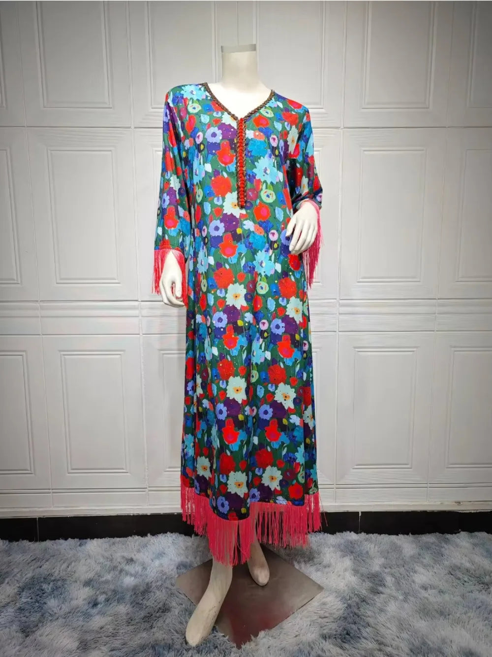 Saviig Eid Muslim Tassel Abaya Dress for Women Diamond Jalabiya Morocco Party Dubai Abaya