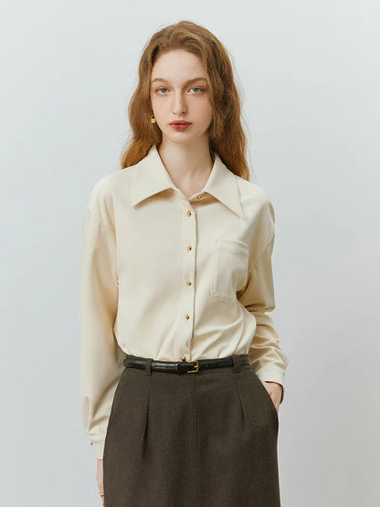 Saviig Velvet Warm Top: French Chic 2022 Winter Elegant Office Lady Shirt