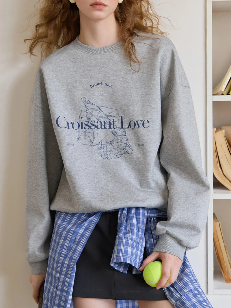Saviig Grey Hoodless Round Neck Sweatshirt - 2025 Spring Design