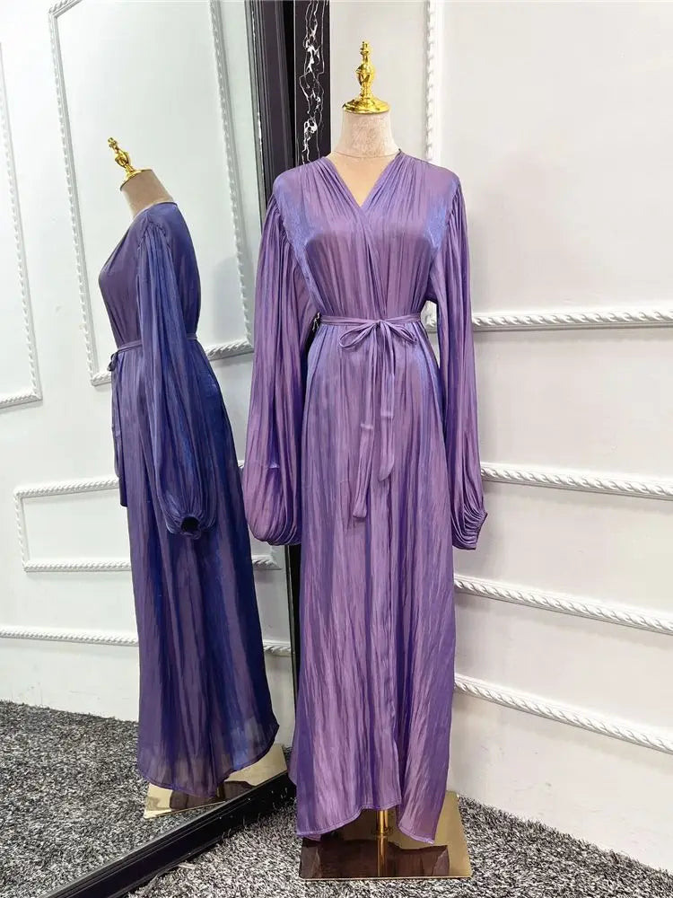 Saviig Kimono Style Kaftan Abaya for Women - Islamic Long Robe Dress