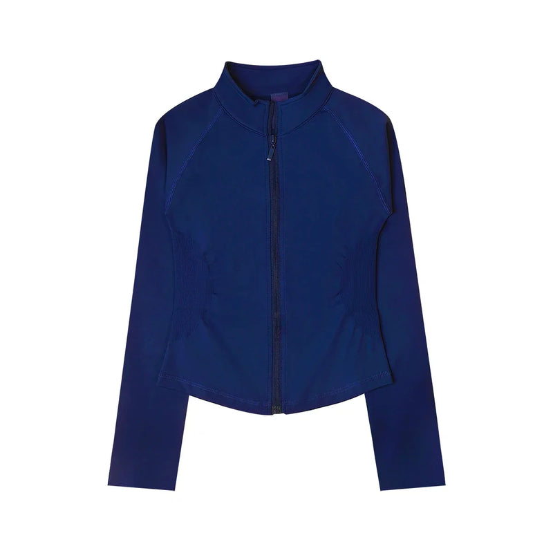 Saviig Women's Impact Zippy Jacket: Stylish Long Sleeve Workout Top for Active Sports.
